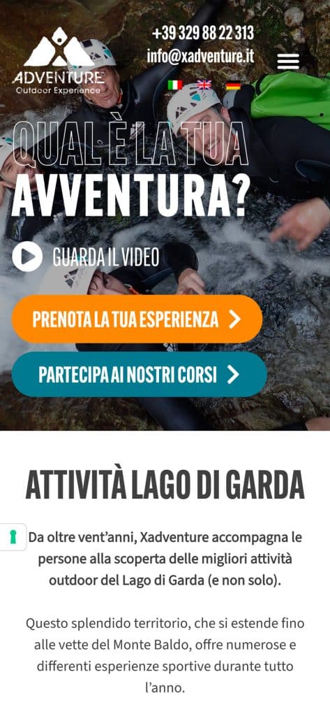 creazione sito web xadventure